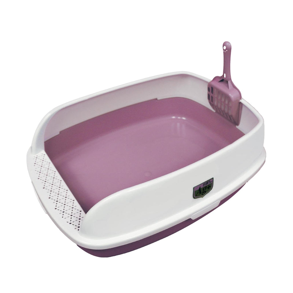 Pink Semi Enclosed Cat Litter Box Q21270