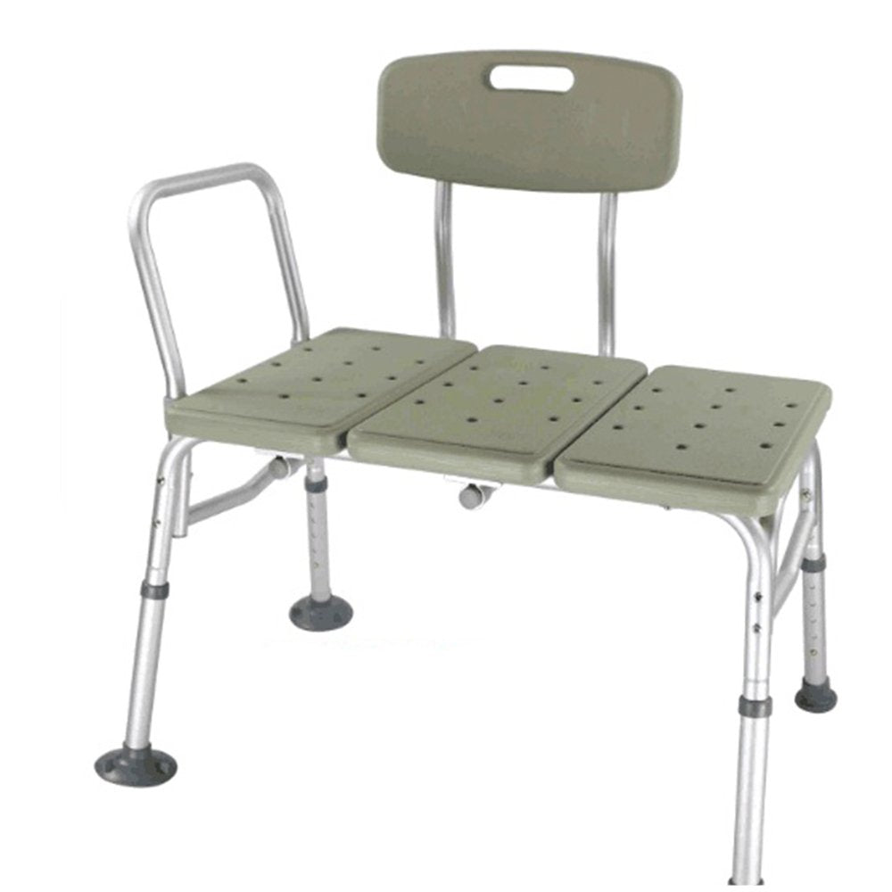 Adjustable Plastic Tub Transfer Bench with Back Non-Slip Seat Z61718