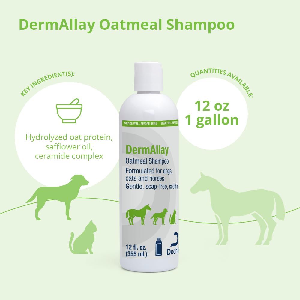 Oatmeal Shampoo for Dogs, Cats and Horses, 12 Fl Oz F6343