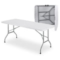 6Ft Heavy Duty Folding Plastic Table White E853113