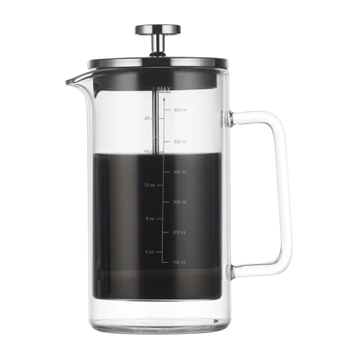 Double Walled Borosilicate Glass Coffee Pot J7277