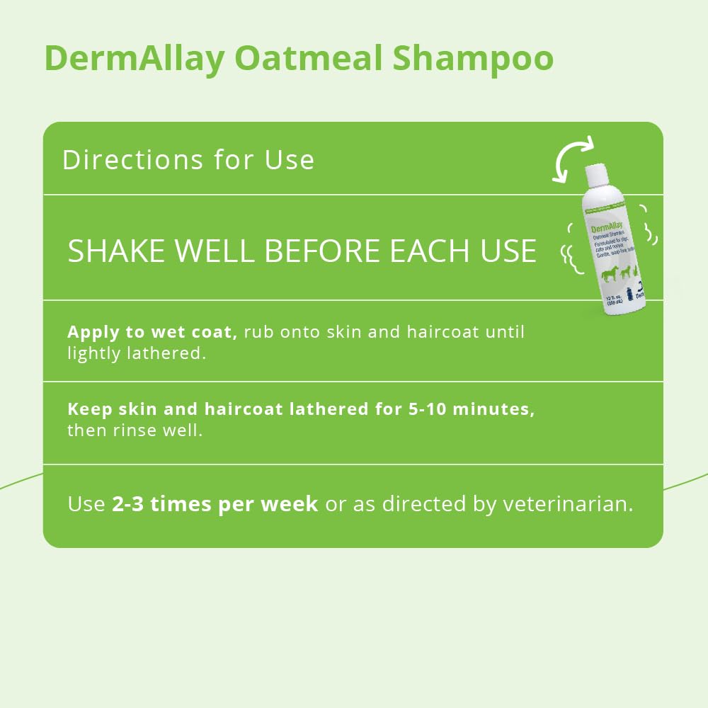 Oatmeal Shampoo for Dogs, Cats and Horses, 12 Fl Oz F6343