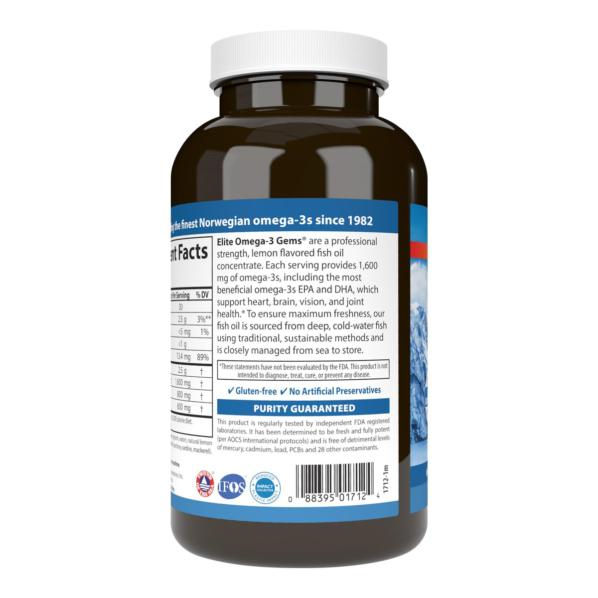 Omega-3 1600 mg Lemon 180 Softgels K450045
