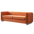 Tufted Velvet Sofa with Golden Metal Legs P48012