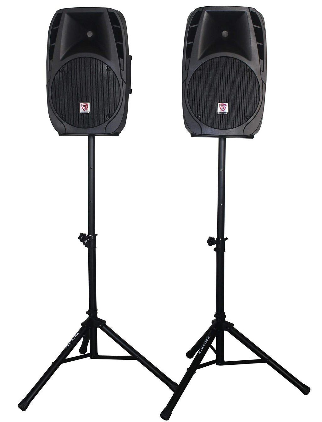 12 Inch Powered PA Speaker System with Mixer and Microphones R637413