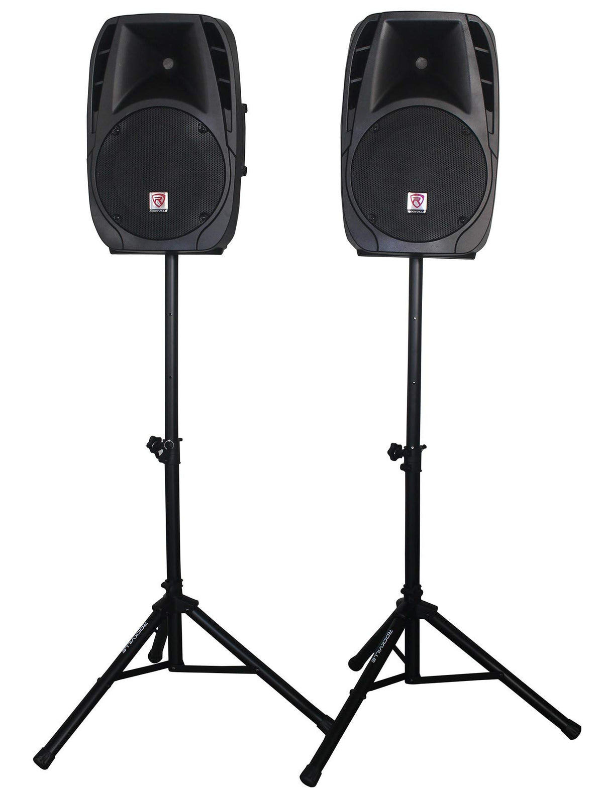 12 Inch Powered PA Speaker System with Mixer and Microphones R637413