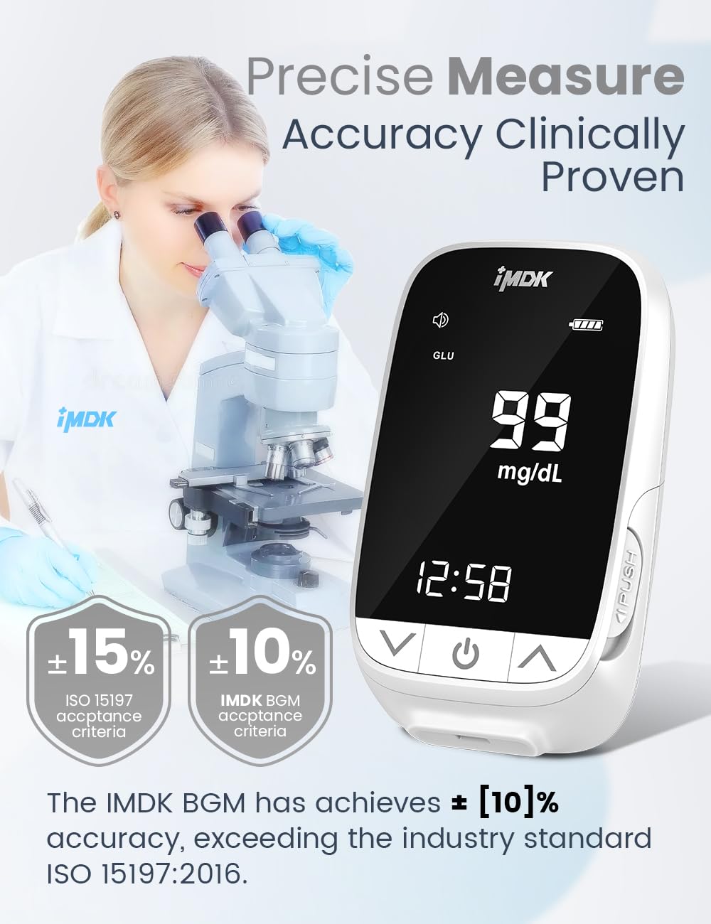 Blood Glucose Monitor Kit with 100 Strips and 100 Lancets N2557
