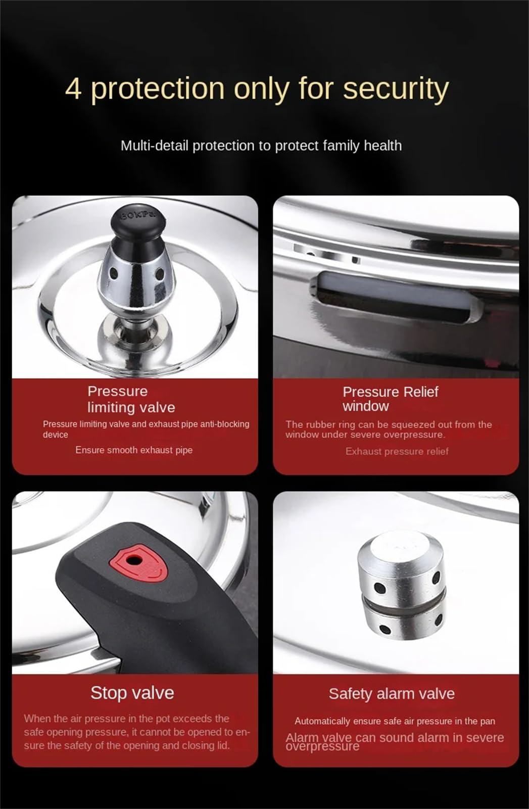 Stainless Steel 3L Induction Compatible Stove Top Pressure Cooker S84829