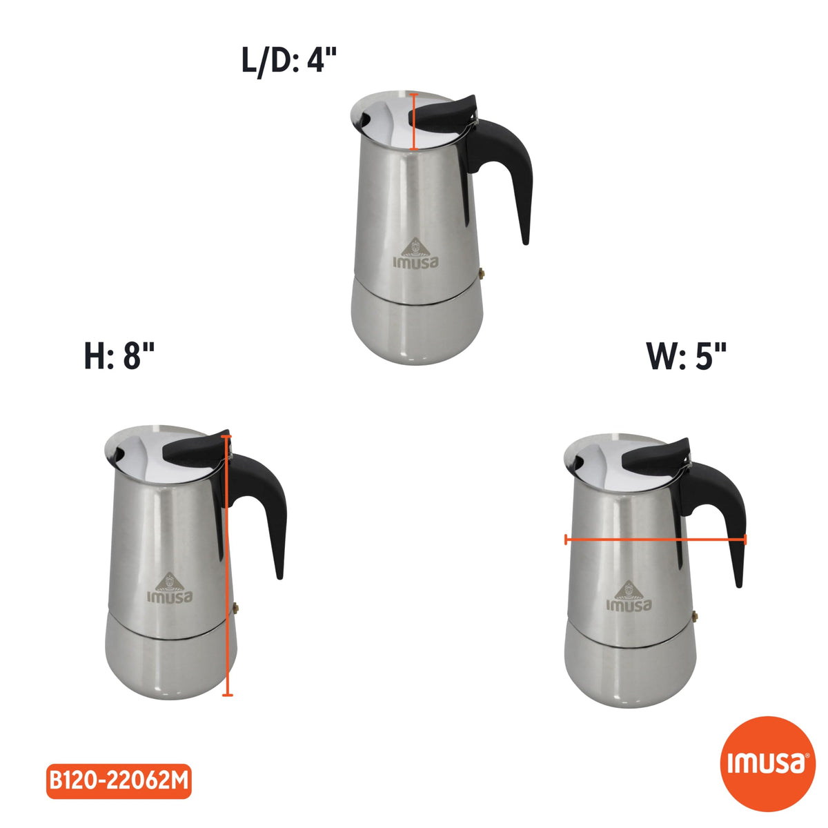 Stainless Steel Stovetop Espresso Coffeemaker 6-Cup X5715