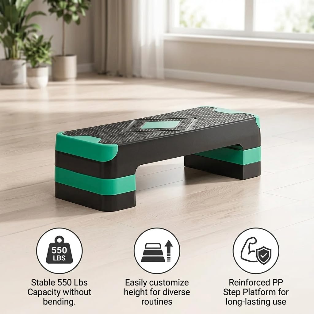 Adjustable Non-Slip Aerobic Step Platform T25519