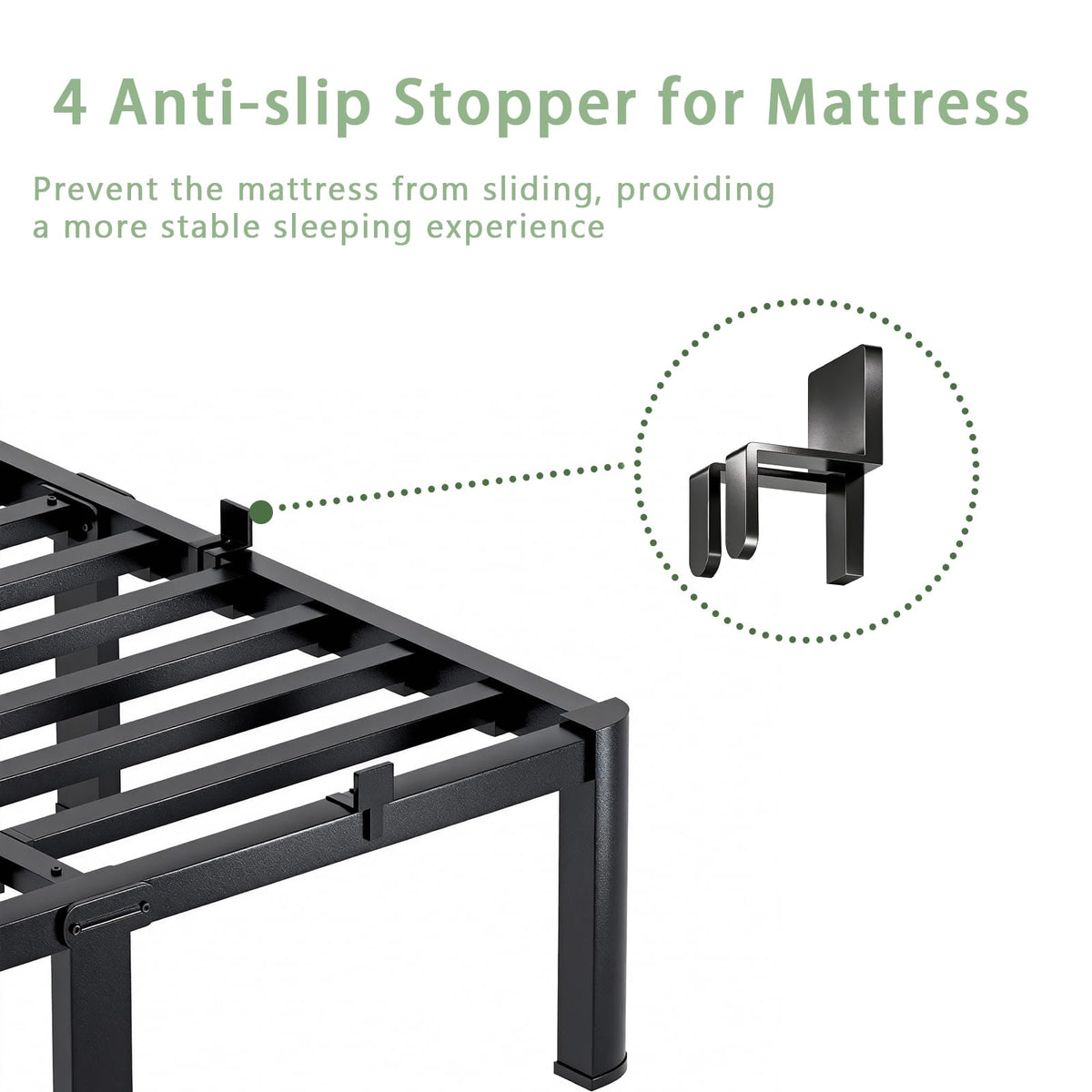 Queen 14 Inch Steel Platform Bed Frame D167527