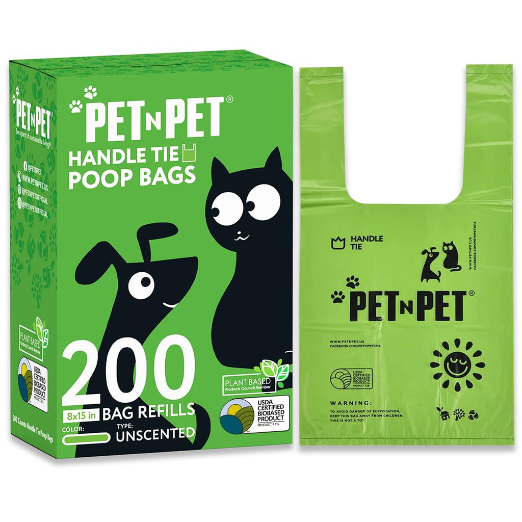 200 Count Unscented Tie Handles Poop Bags K584867