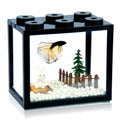 0.6 Gallon Acrylic Stackable Mini Aquarium Tank with Gravel Q524