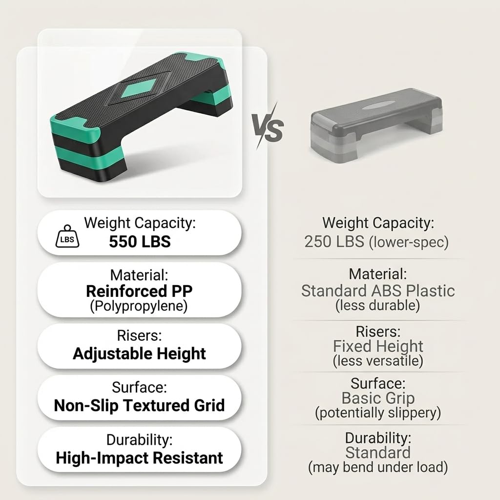 Adjustable Non-Slip Aerobic Step Platform T25519