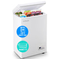 3.5 CU.FT White Chest Freezer with Two Removable Baskets V588