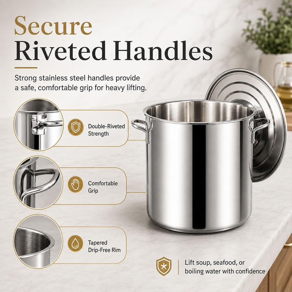 Heavy Duty Stainless Steel Stock Pot with Lid Z608