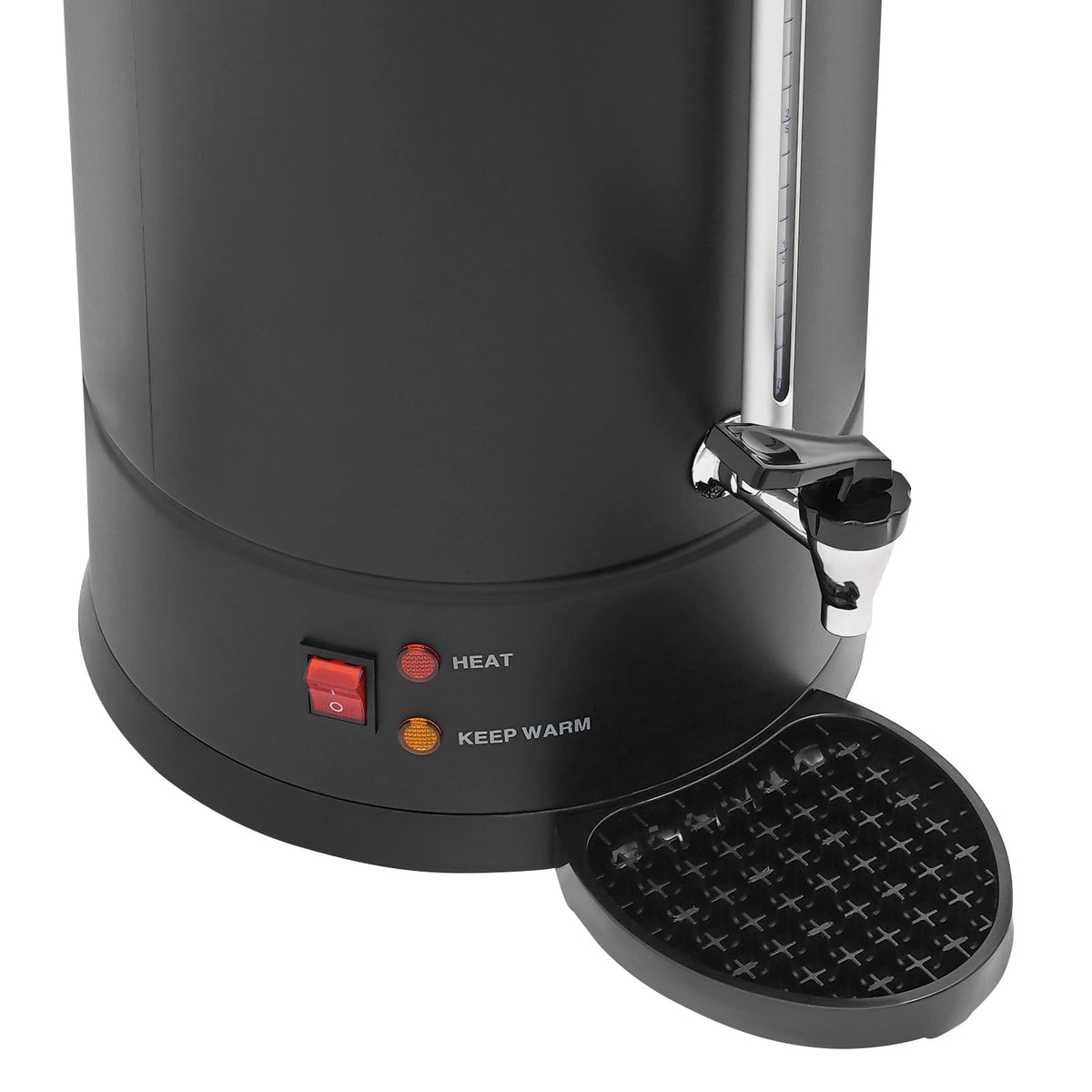 25L Stainless Steel Coffee Urn Hot Water Dispenser Commercial Electric Brewer with Drip Tray Black E318