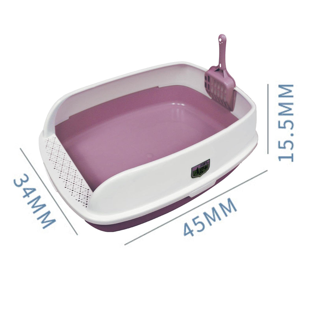 Pink Semi Enclosed Cat Litter Box Q21270