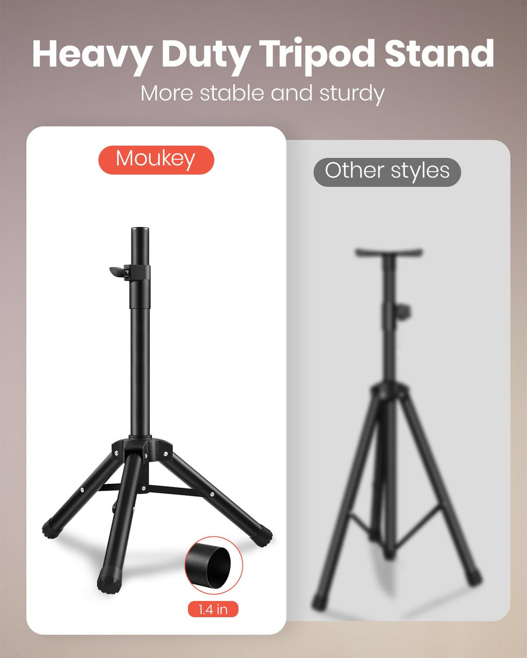 8 Inch Rechargeable Bluetooth PA System with Tripod Stands, Wired Mic J12771
