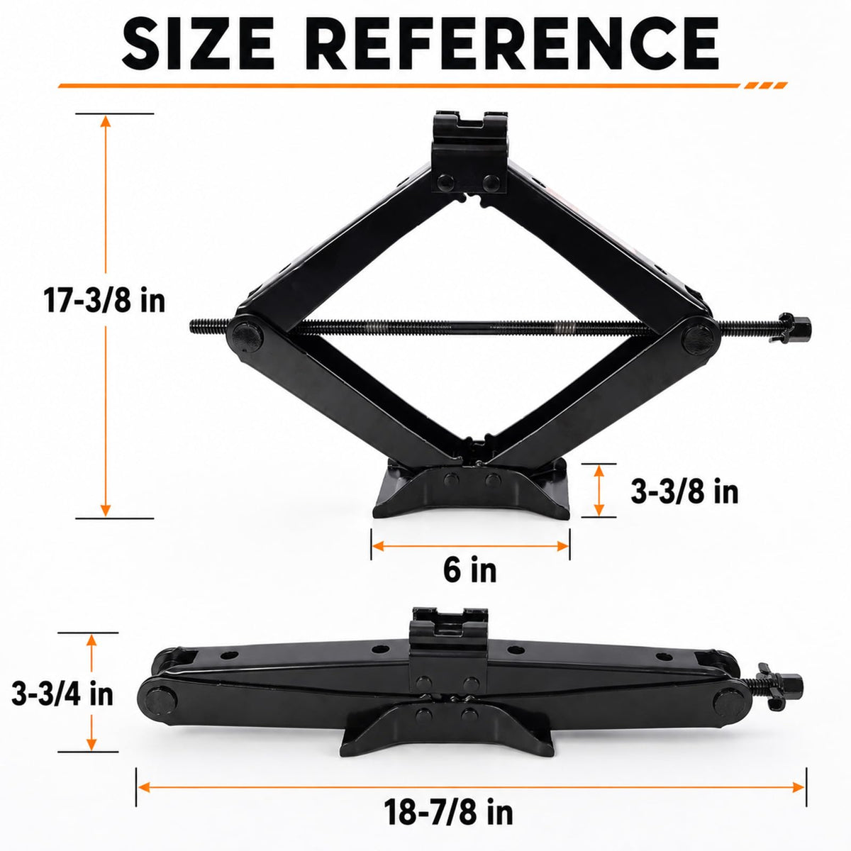 3 Ton Scissor Car Jack Kit with Ratchet Wrench P526