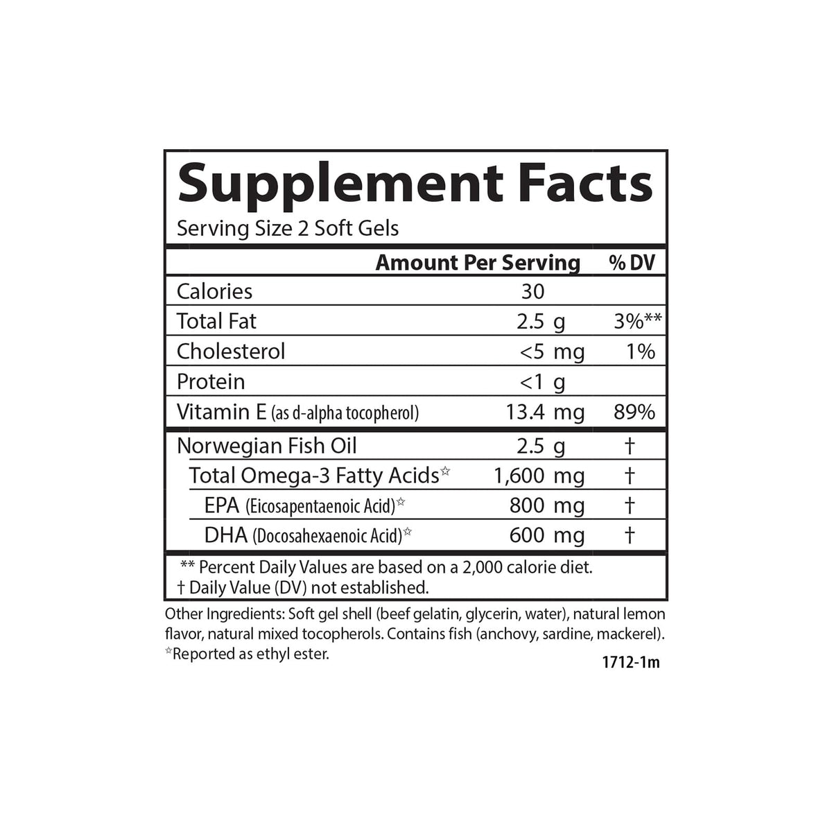 Omega-3 1600 mg Lemon 180 Softgels K450045