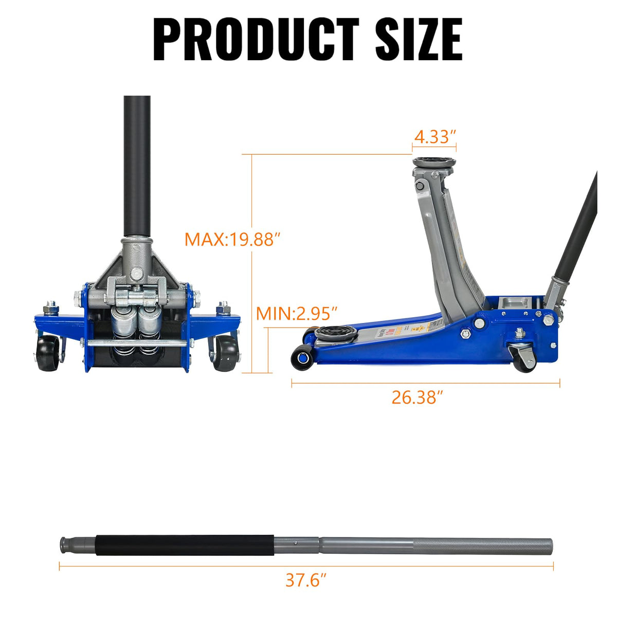 3 Ton Low Profile Hydraulic Floor Jack I998