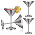 4-Pack Stainless Steel Martini Glasses 8.5oz L722