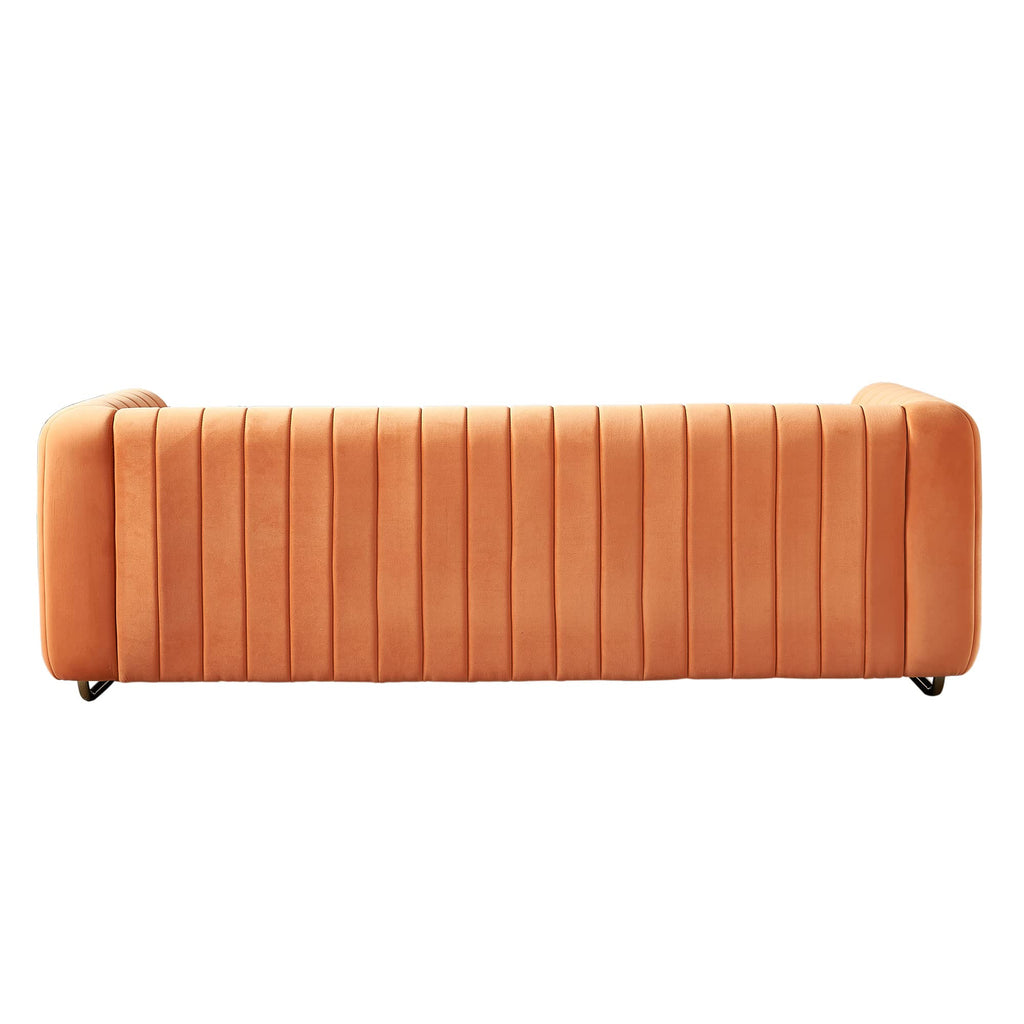 Tufted Velvet Sofa with Golden Metal Legs P48012