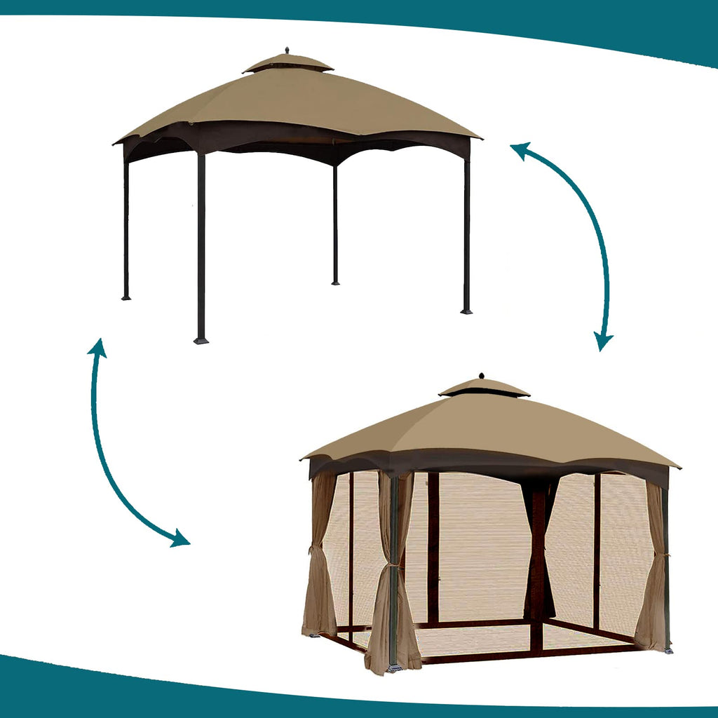Brown 4-Panel Mosquito Netting T863