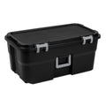 Black Wheeled Lockable Footlocker V199