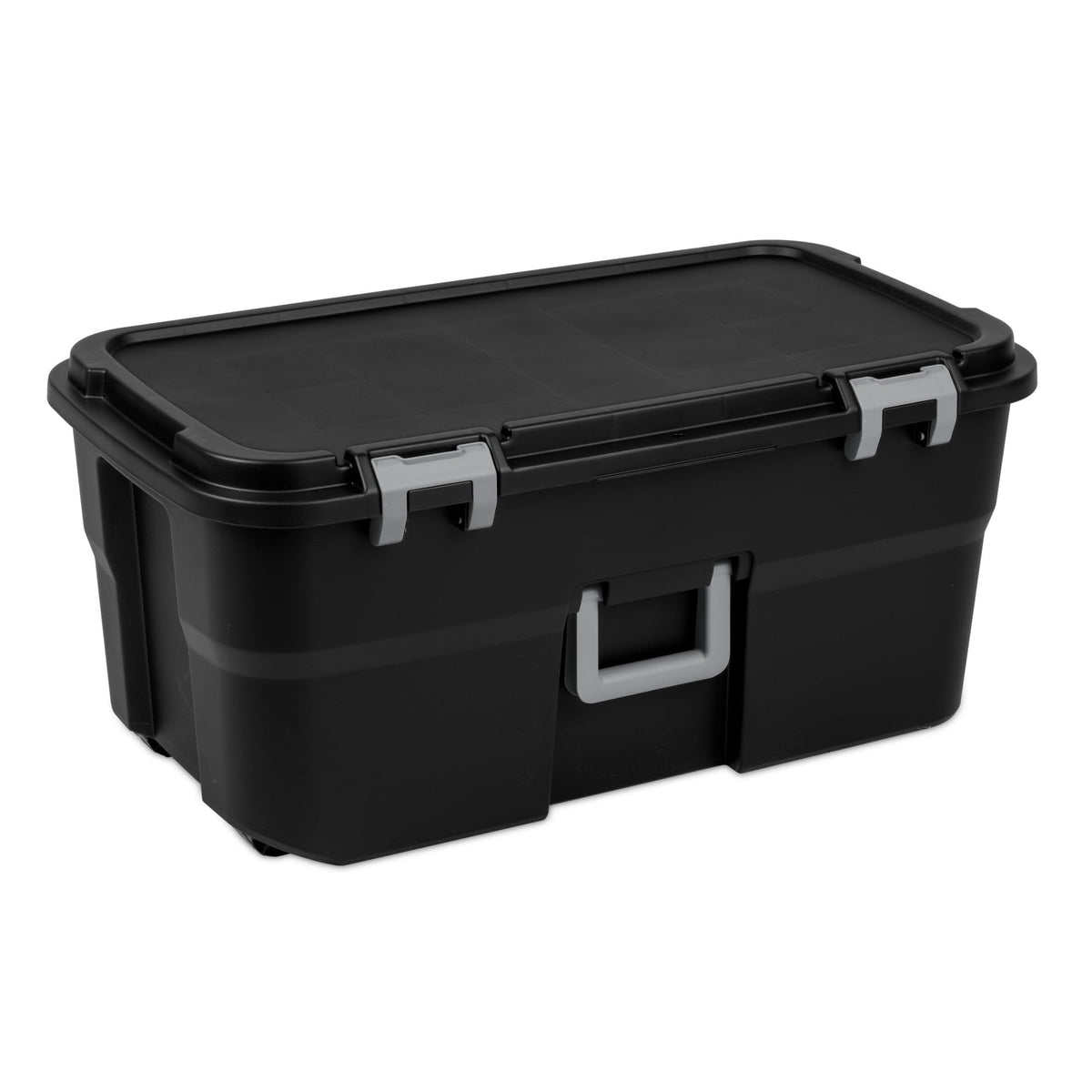 Black Wheeled Lockable Footlocker V199