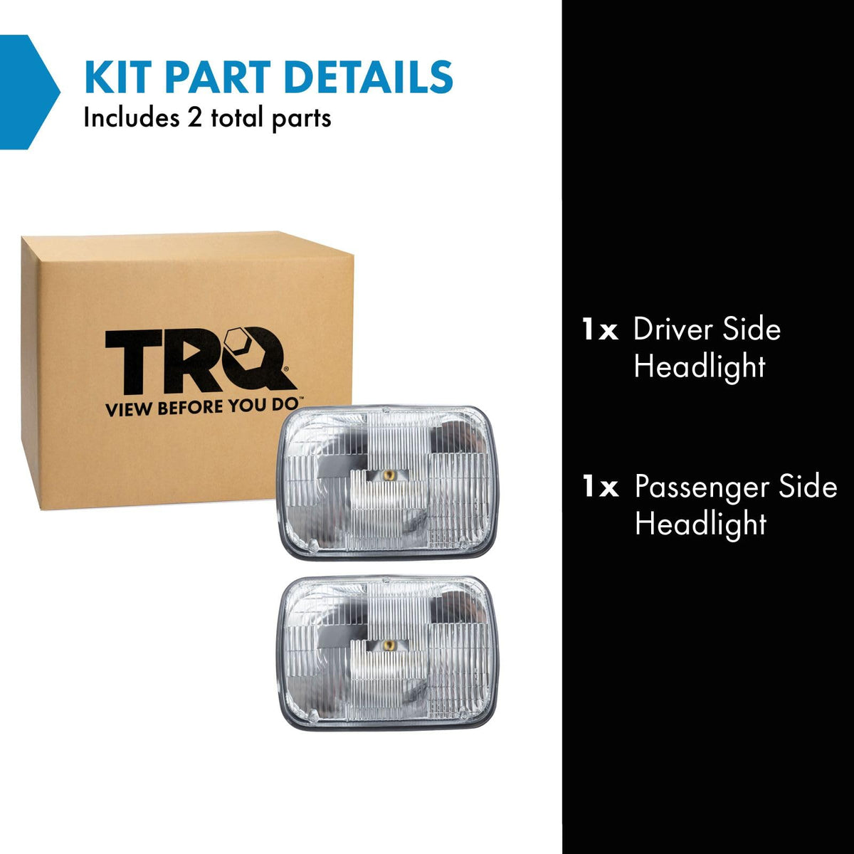 Headlight Set Sealed Beam 2 Piece Z983