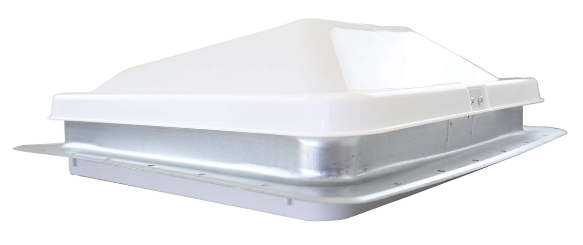 White Manual Crank RV Roof Vent with Screen R740