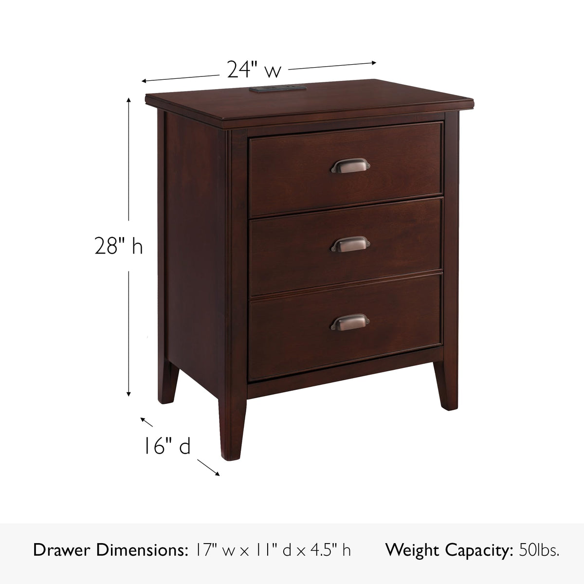 Chocolate Cherry Nightstand Side Table R403