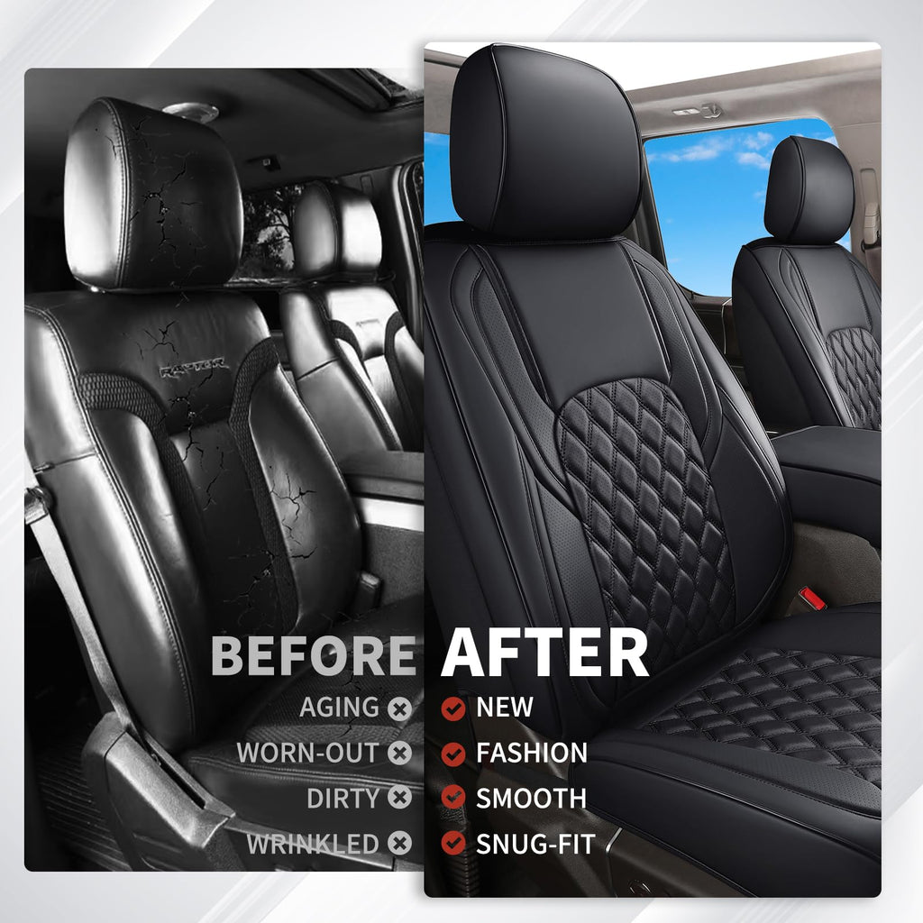 Leather Full Set Pickup Truck Seat Covers V1558