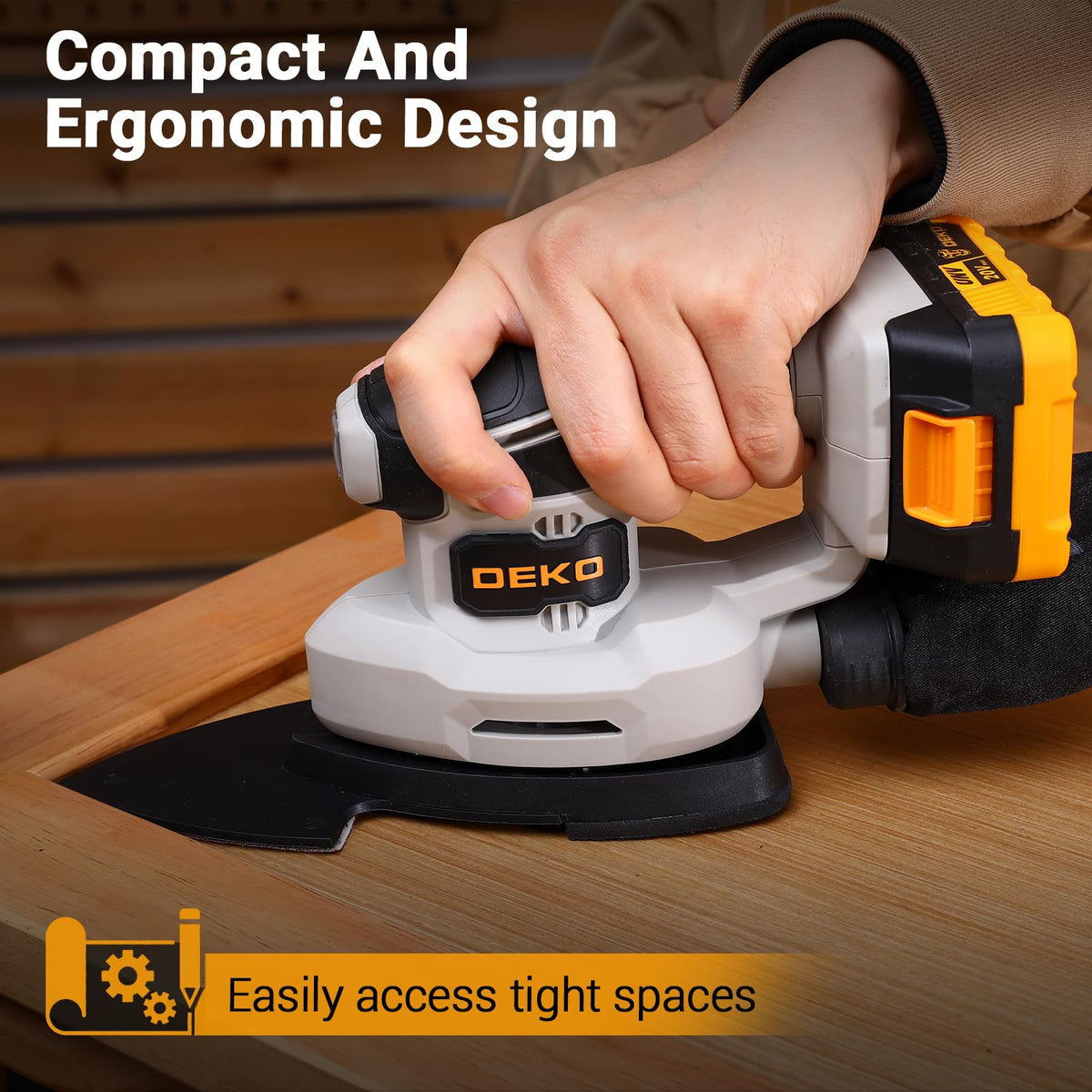 Cordless Detail Sander with Dust Collector X50768