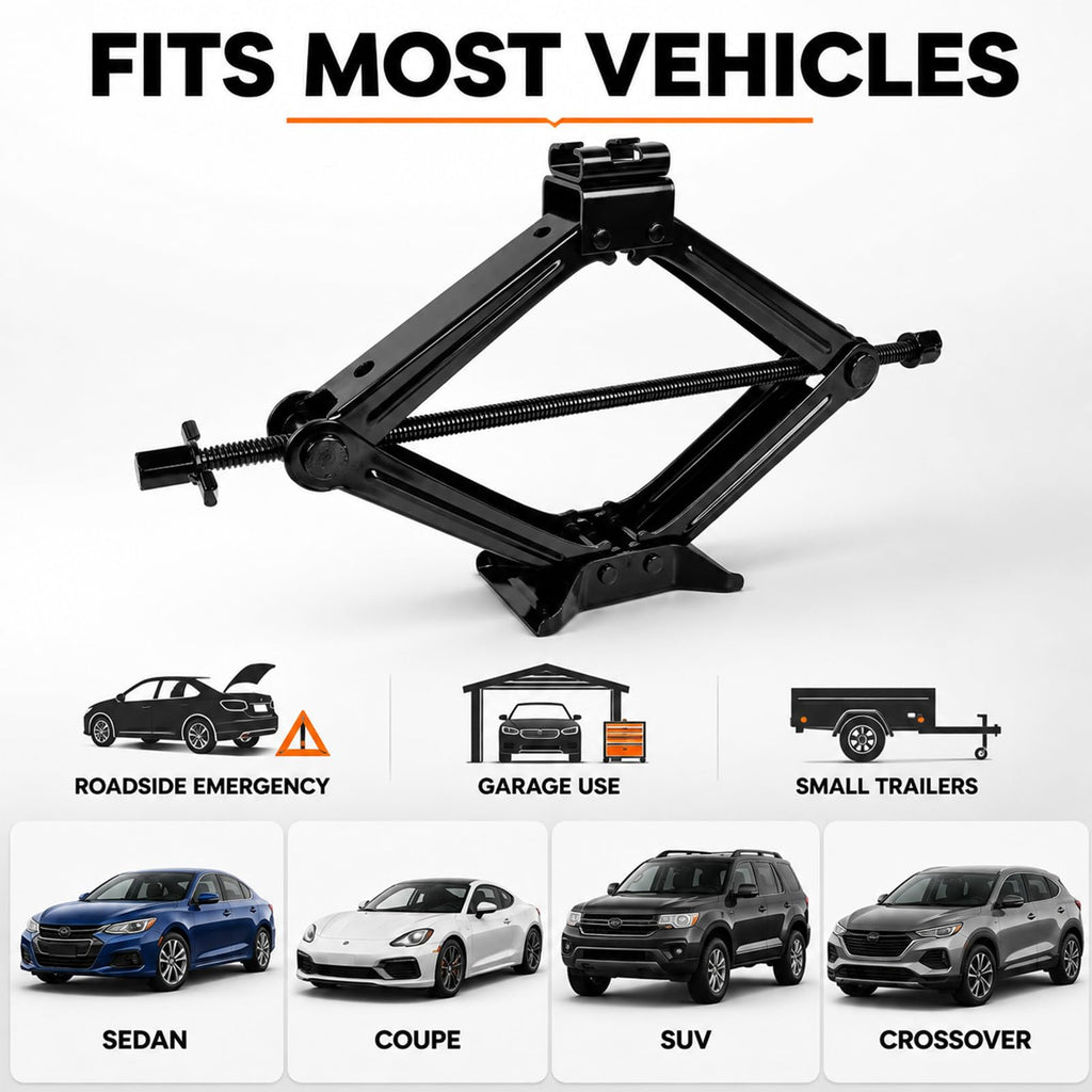 3 Ton Scissor Car Jack Kit with Ratchet Wrench P526
