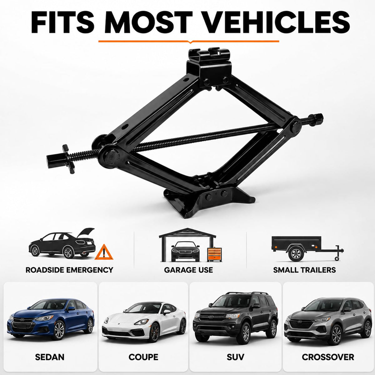 3 Ton Scissor Car Jack Kit with Ratchet Wrench P526