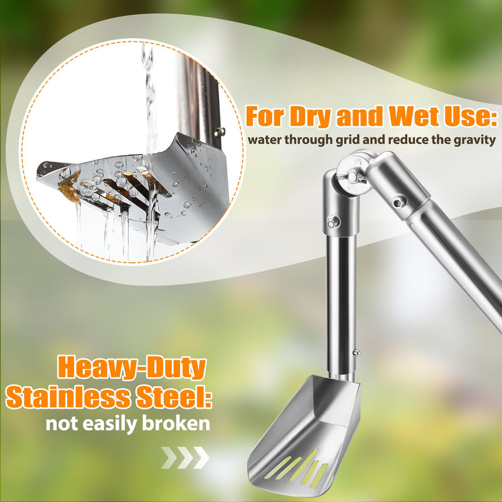 6.4FT Gutter Cleaning Tools with Extension Pole & Brush Q457