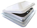 White Manual Crank RV Roof Vent with Screen R740