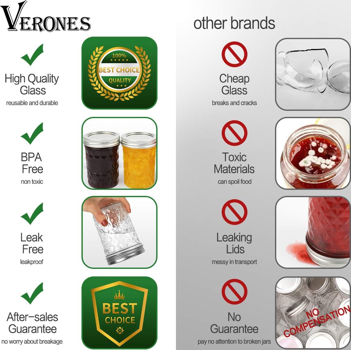 12 Packs 16oz Wide Mouth Mason Jars with Lids and Bands K64717