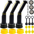 Gas Can Spout Replacement Kit with Gaskets Vent Cap Black 3 Kit N62998