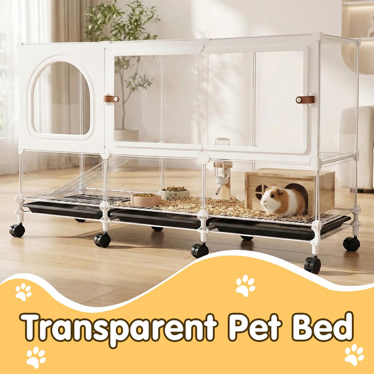 2-Tier Pet House Cage with Pull Out Tray M683036