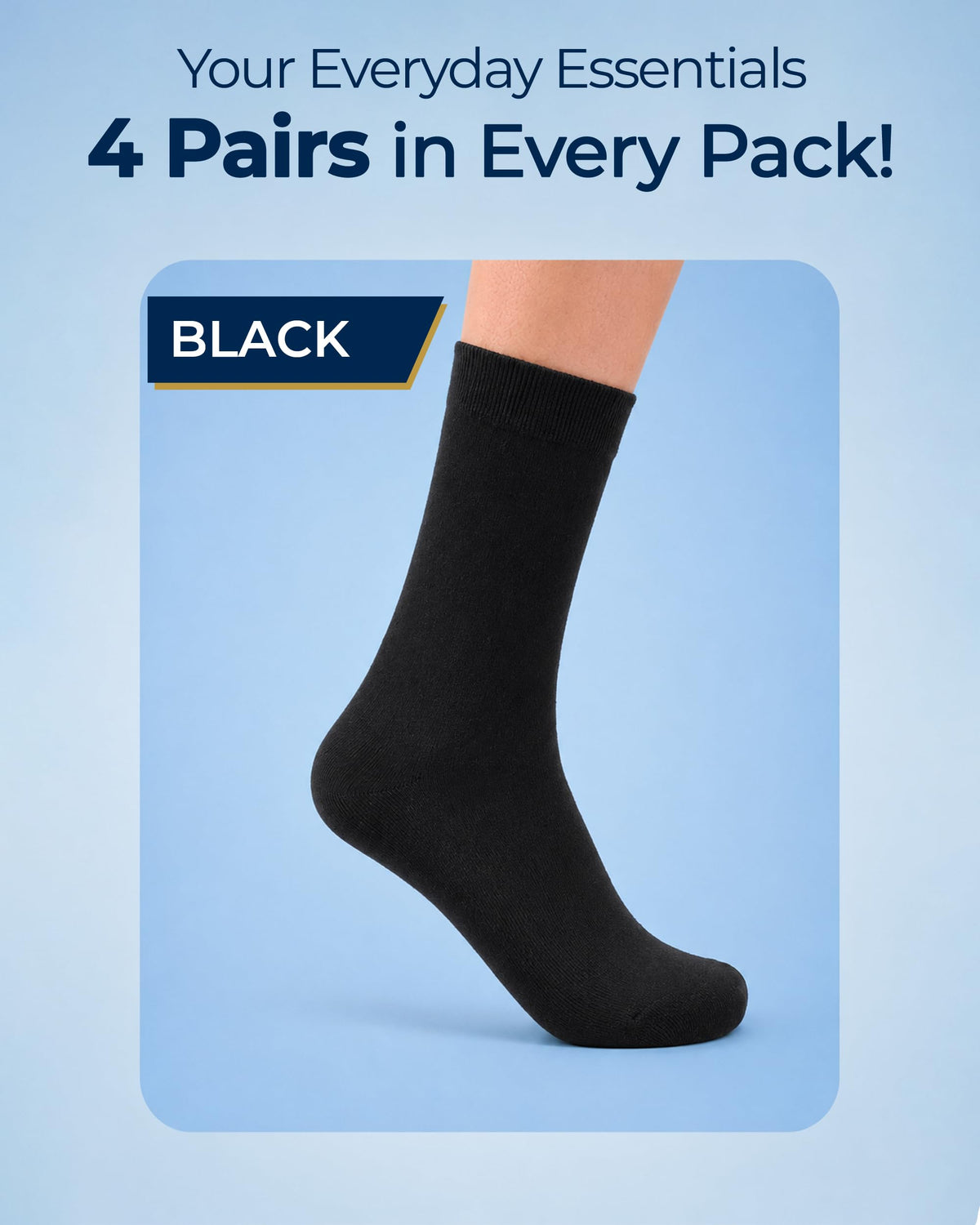 Bamboo Viscose Crew Dress Socks Women 4 Pairs E857133