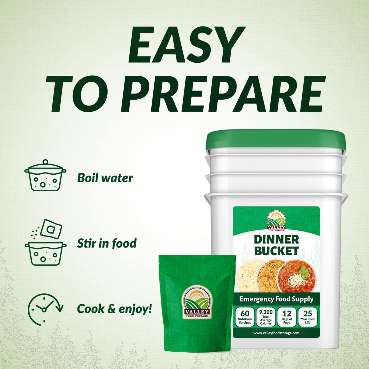 60 Serving Emergency Food Supply Bucket G7209