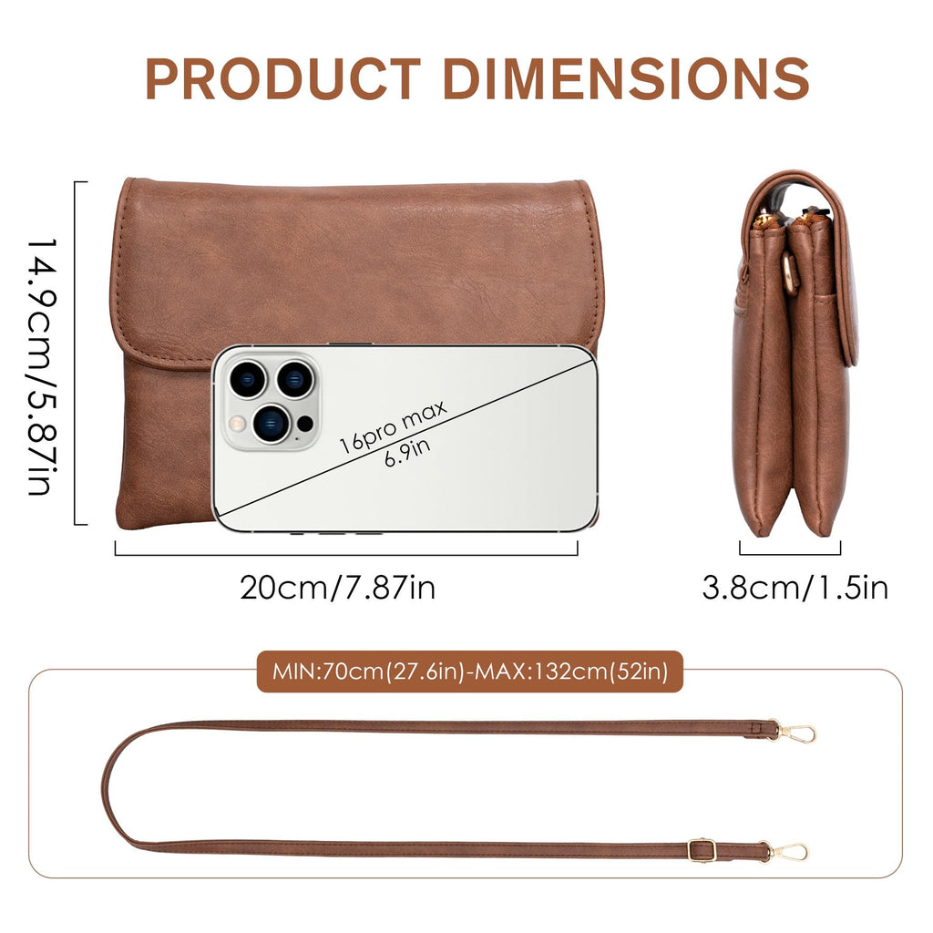 Small Crossbody Bags Vegan Leather Cell Phone Purse S64365