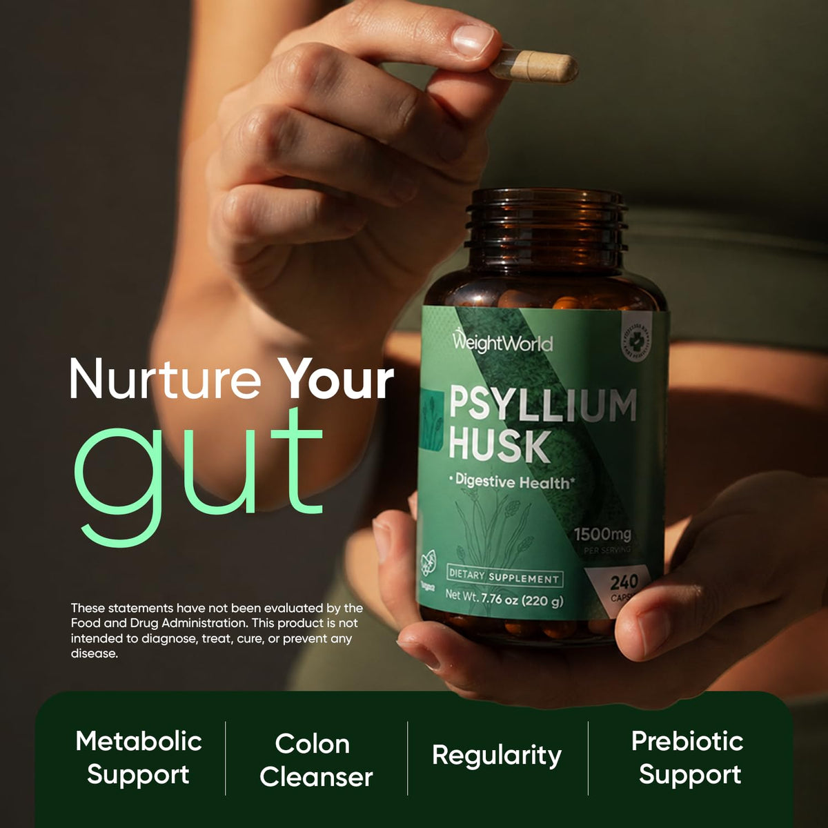 Psyllium Husk Capsules 1500mg P8783