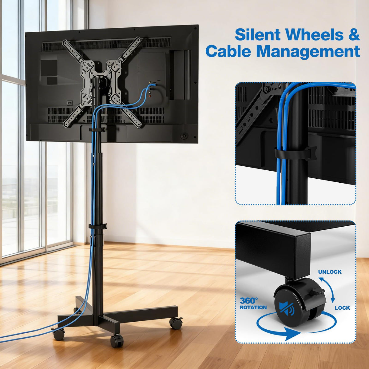 Mobile TV Cart for 13-55 inch TVs O974445