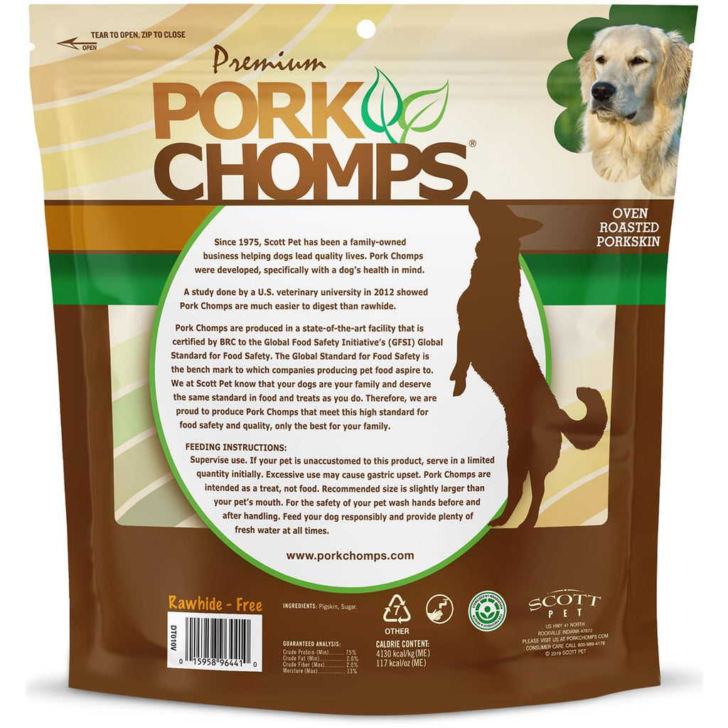 Roasted Pork Skin Dog Chews 6in Twists 15 Count H7952
