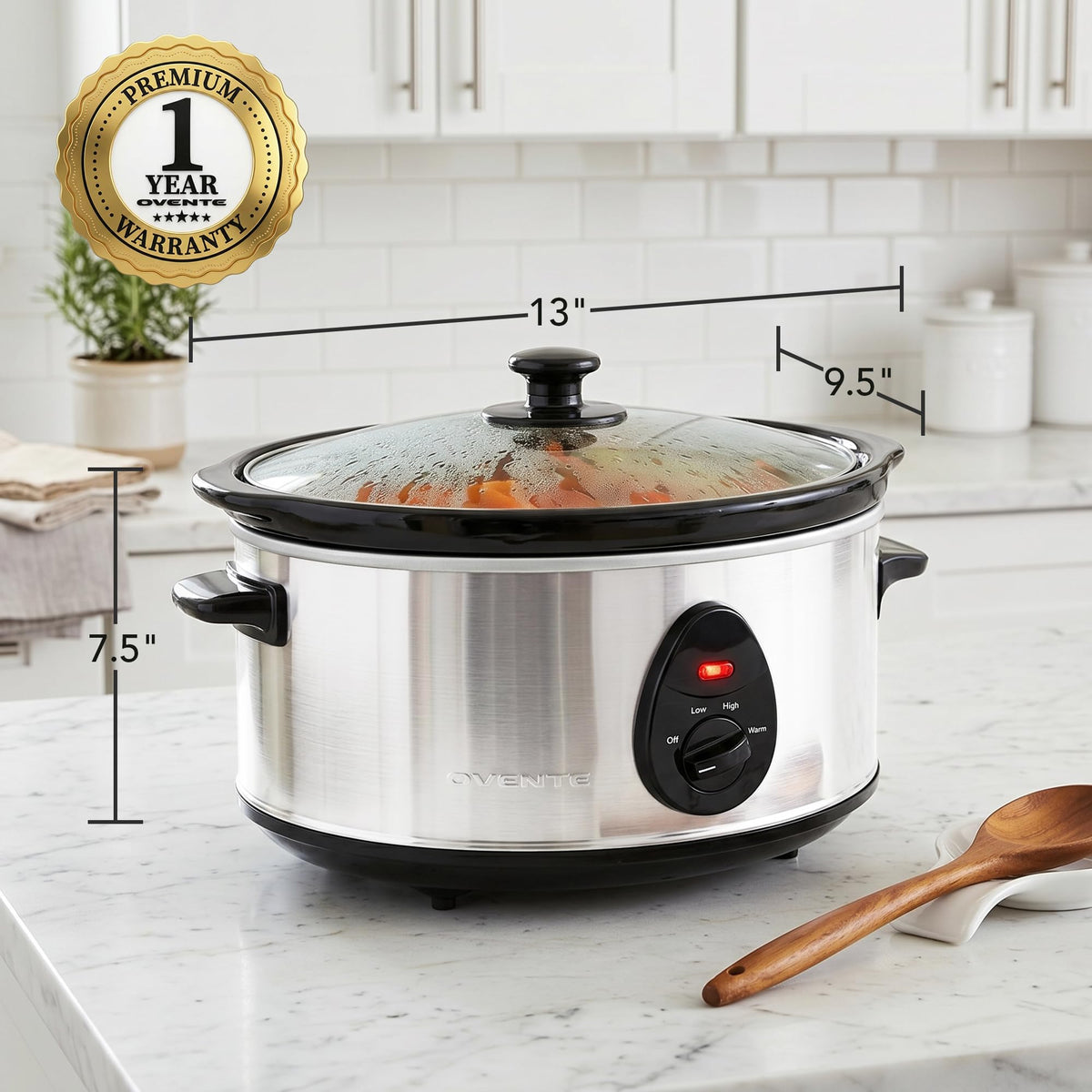 3.7 Qt Electric Slow Cooker P168